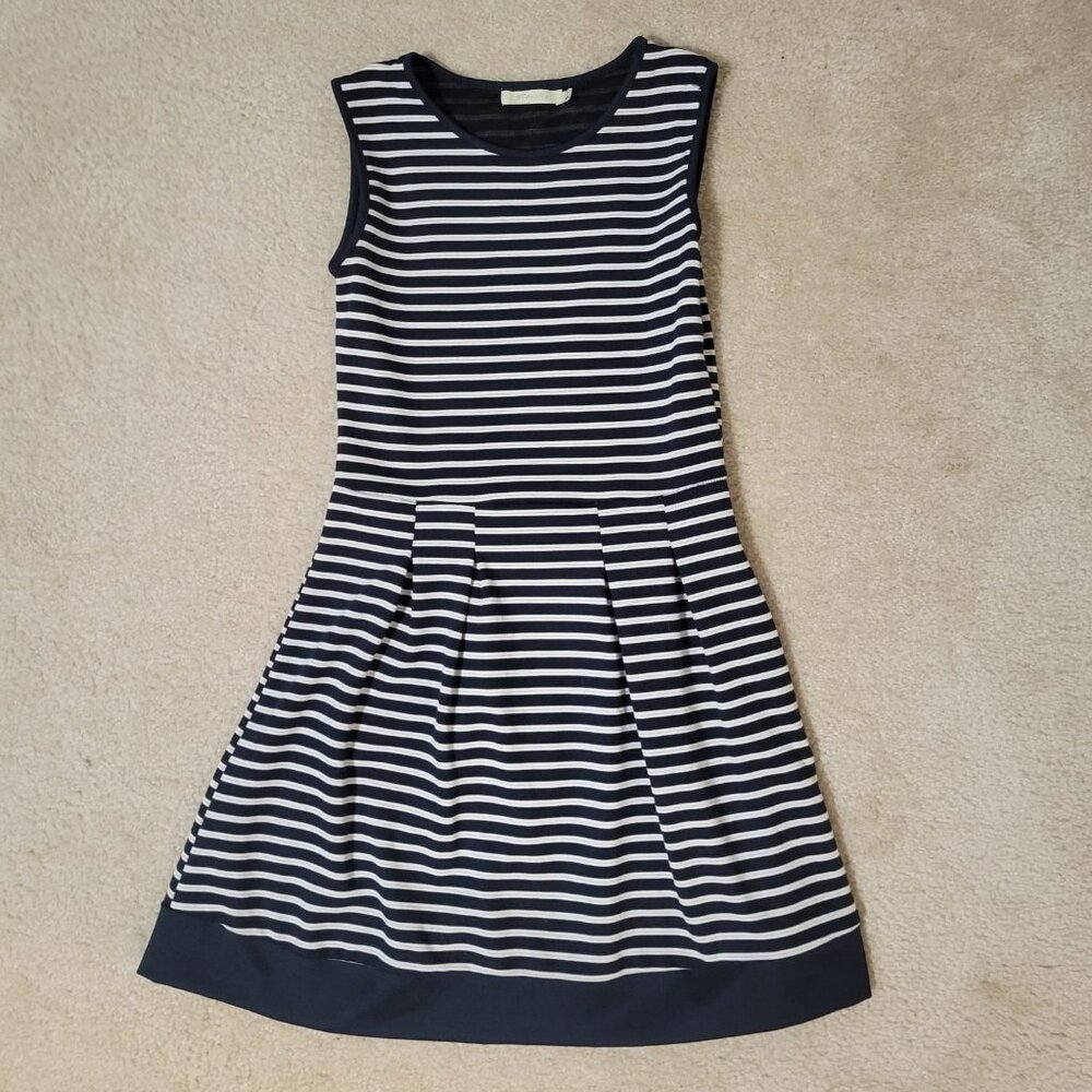 Women's Sixty Navy Striped A-Line Dress, Size M / 40
